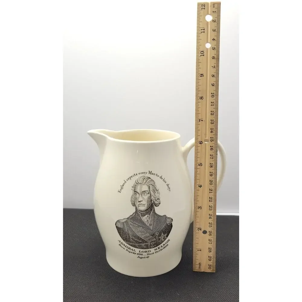 Vintage Wedgwood Lord Nelson Trafalgar Pitcher American Heritage Made England